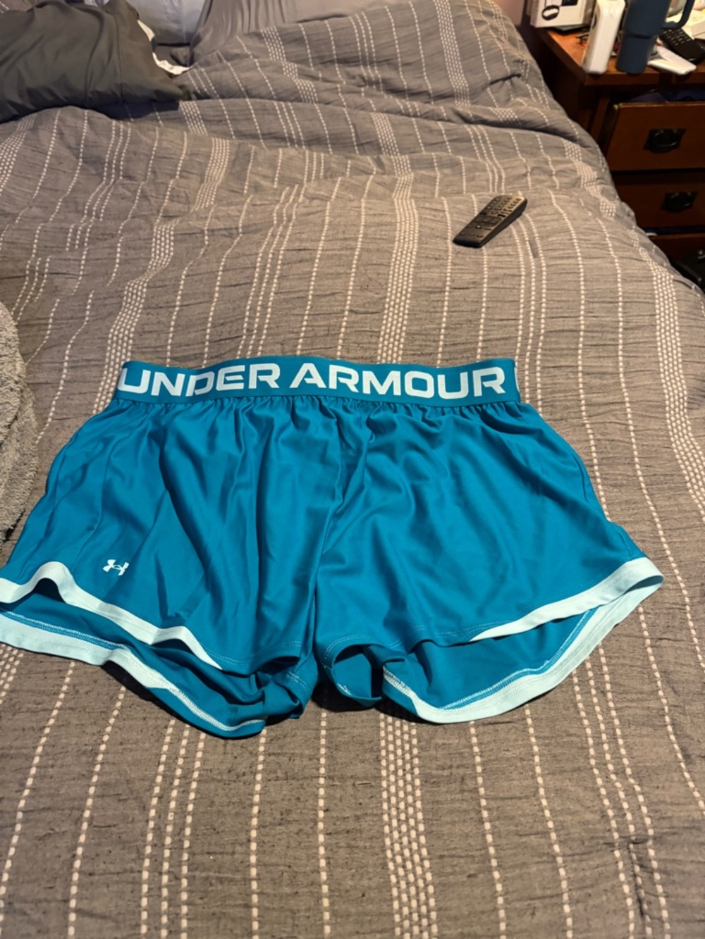 Under Armour Women's Teal Athletic Running Shorts with Light Trim